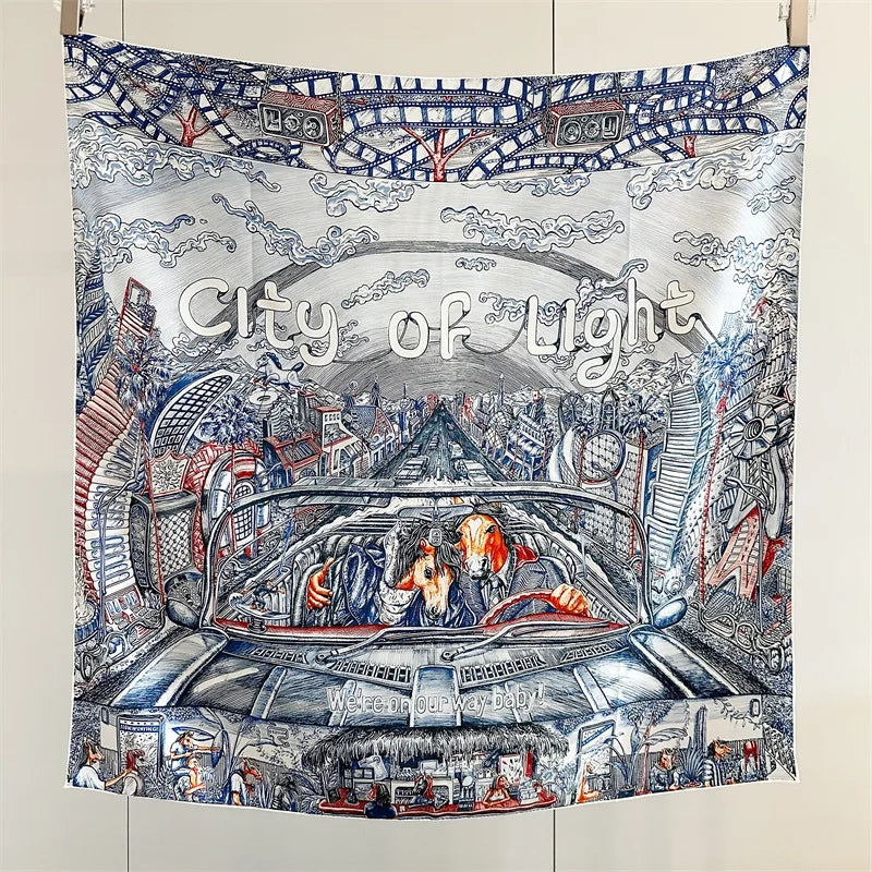 Premium Seidenschal  (88x88cm)