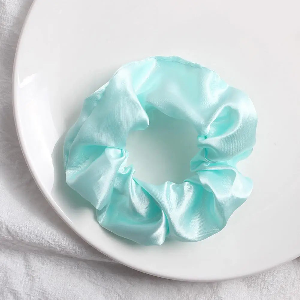 Women Silk Satin Scunchies Bright Color...