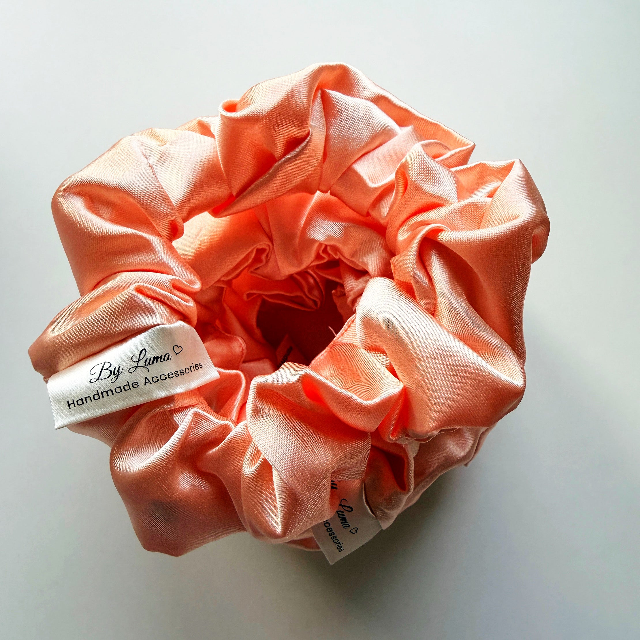 Peach Blossom - Satin Scrunchie S