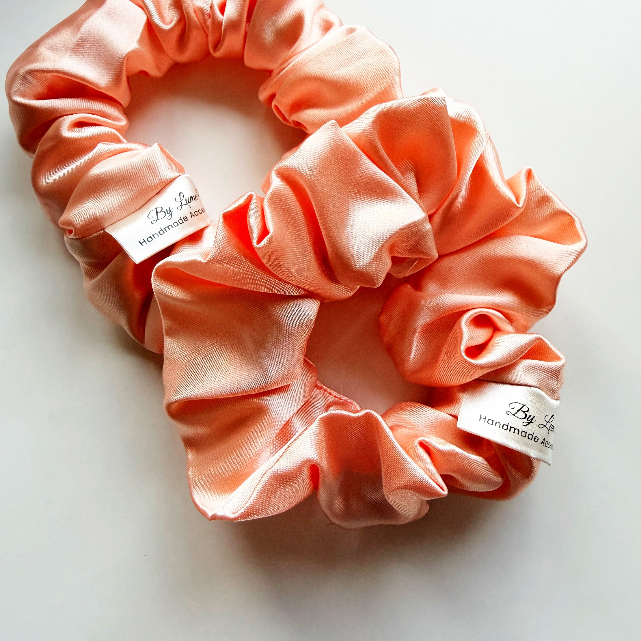 Peach Blossom - Satin Scrunchie M